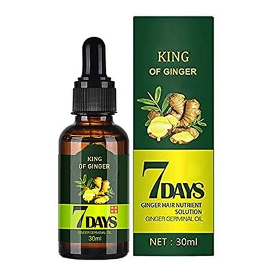 Hair Regrow 7 Day, Ginger Germinal Essential Oil Hair Growth Hair Loss Treatment Hair Care Hair Growth Serum for Men Women 30ml(1 Pack)