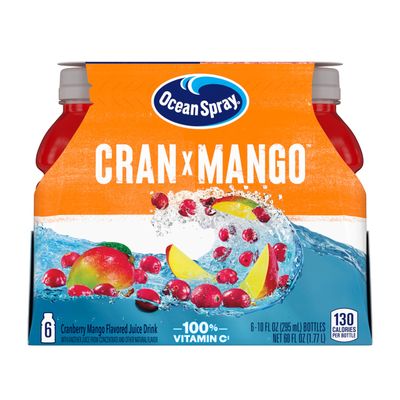 Ocean Spray Juice Drink, Cranberry Mango, 10 Fl Oz Bottles, 6 Pack