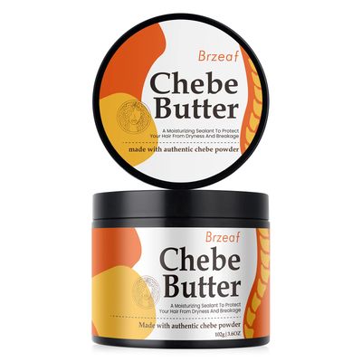 Brzeaf Vegan Chebe Butter for Hair Growth With Rosemary Oil 3.6 Oz All-Natural Ingredients, Moisturizing, Thickening, for All Hair Types, Deep Conditioning