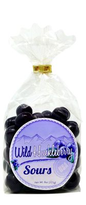 Wild Huckleberry Candy Sours 8 oz, Made in USA