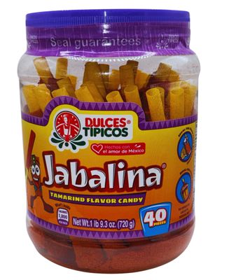 Jabalina Tamarind Flavor Candy (Dulce Sabor Tamarindo Picosito) - 40 Pieces - Net Wt 1 lb - Dulces Mexicanos Tpicos