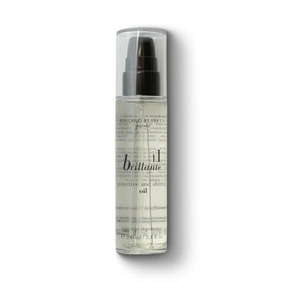 Rossano Ferretti Brillante Protect and Shine Oil Frizz-Free, Shiny, Glossy Hair with UV Protection Vegan, Cruelty-Free, Luxury 3.4 Fl Oz