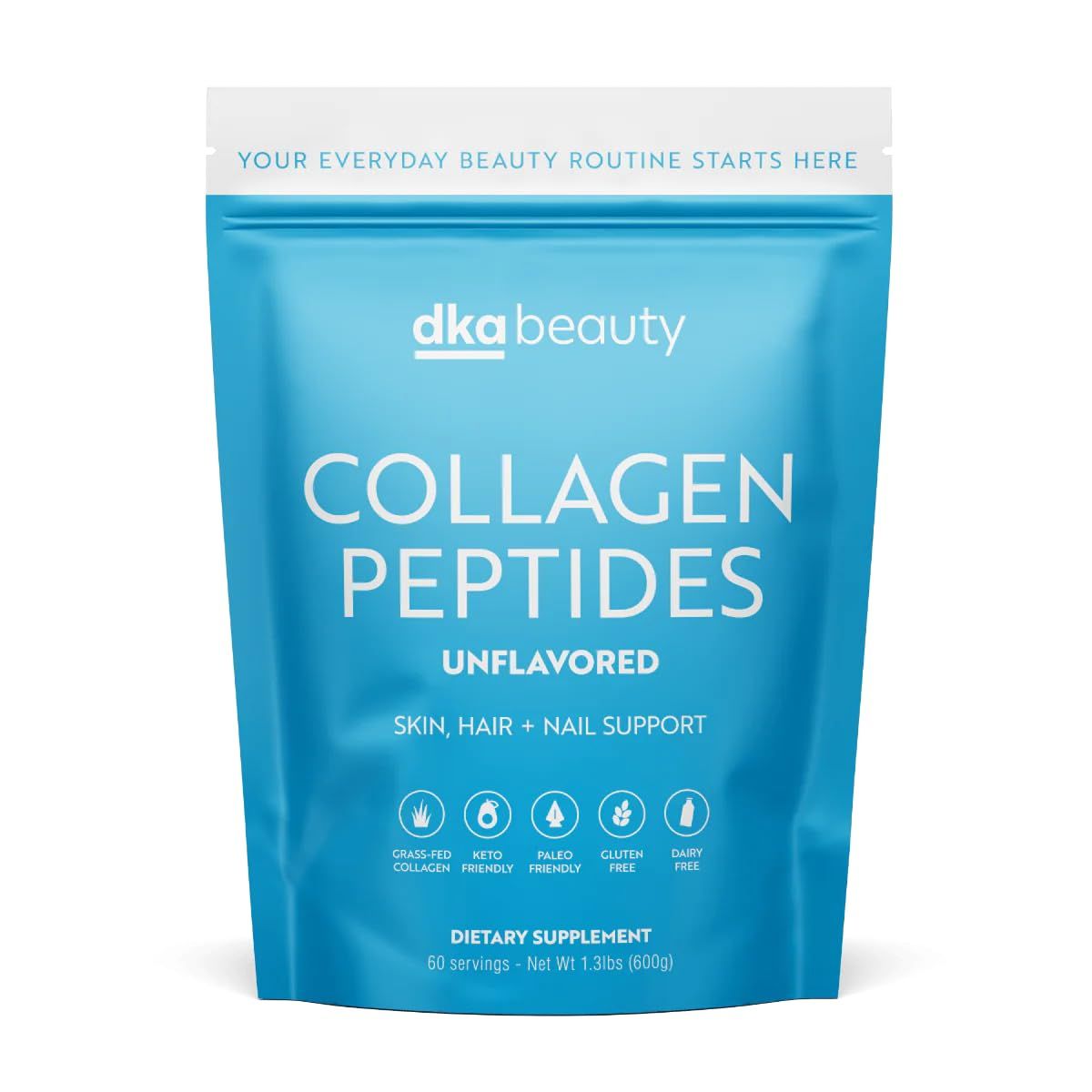 Dr. Kellyann Unflavored Collagen Peptides Powder (60 Servings) - Grass-Fed, Keto Paleo-Friendly, Non-GMO, Gluten-Free, 1 Pack