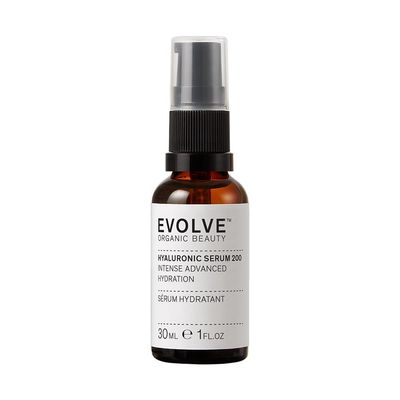 Evolve Organic Beauty - Natural Hyaluronic Acid 200 Serum Weightless, Oil-Free, Hydrates, Plumps Pomegranate Extract, Rosewater Small-Batch, Vegan Clean Beauty (1 fl oz 30 mL) Package May Vary