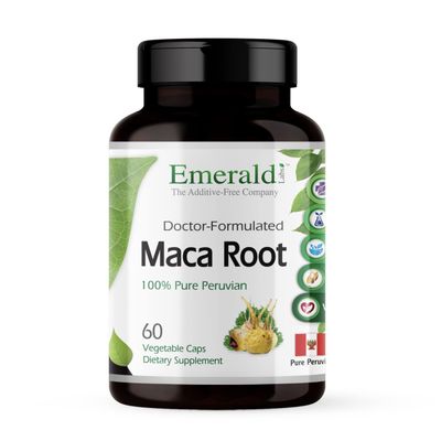 Emerald Labs Peruvian Maca Root - Organic Maca Root Supplement - Supports Hormonal Balance Natural Energy - Vegan Gluten-Free - 60 Vegetable Capsules (30-Day Supply)