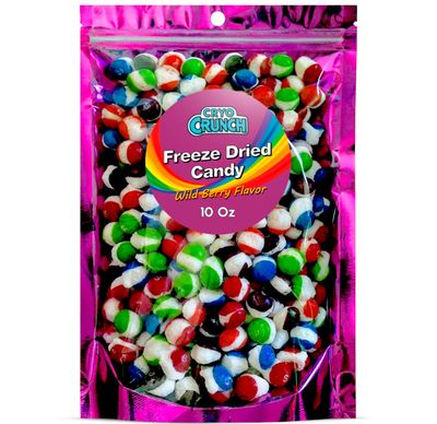 Freeze Dried Candy Wild Berry Rainbow (10-16 Oz) By CRYO CRUNCH - Freeze Dried Wild Berry US Made Freeze Dried Berry Candy Freeze Dried Candy Wild Berry