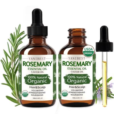 YANIBEST Rosemary Oil 2 Pack, Rosemary Hair Oil for Thickening Hair, Nourish Moisturize Hair, Improve Scalp Health