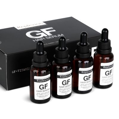 Replexion GF Hair Growth Serum for Men Women - DHT Blocker, Anti Hair Loss Treatment, Stimulates Hair Regrowth, Thickens Strengthens Follicles, Healthy Scalp Support (4x30 ML)
