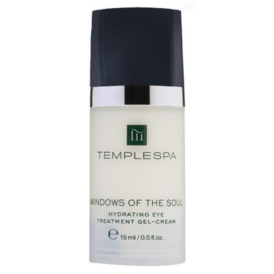 TEMPLESPA WINDOWS OF THE SOUL Hydrating Lightweight Eye Treatment Gel-Cream to Refresh Tired Eyes, Soothe, Tighten Tone the Eye Area, Natural Ingredients, Cruelty-Free, Vegan, 0.5 fl.oz.
