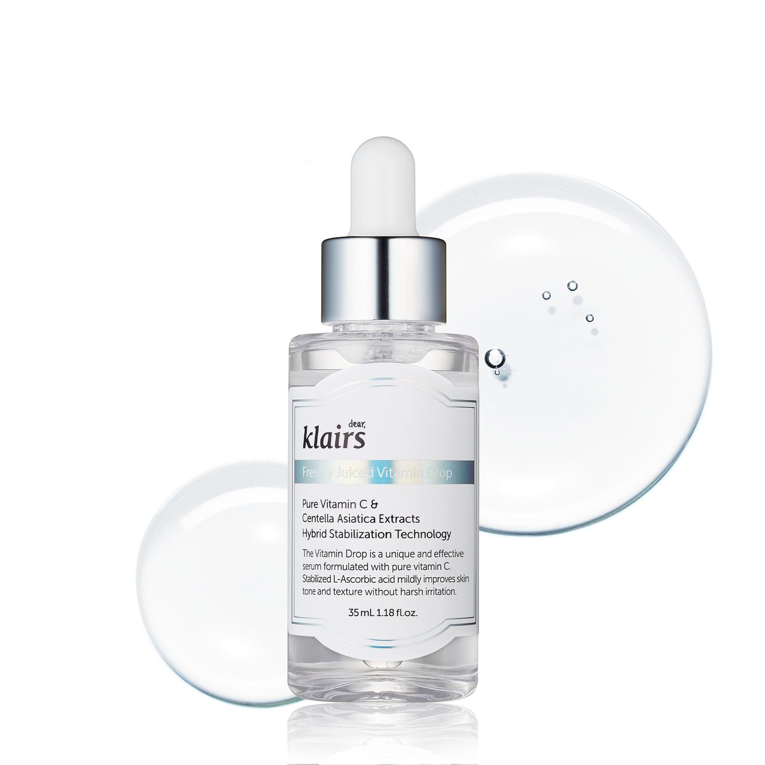 DearKlairs Freshly Juiced Vitamin Drop, 5 Hypoallergenic pure vitamin C serum, 1.18oz Ascorbic acid, antioxidant for face, korean skincare