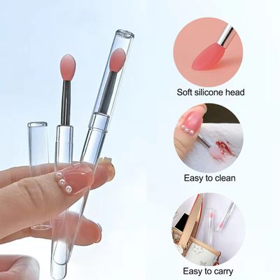 Lip Brush, 6PCS Silicone Lip Applicator Reusable Lip Mask Applicator, Silicone Lip Brush Retractable Lip Gloss Balm Applicator Eyeshadow Lip Scrub Brush Applicator Lip Applicators Disposable