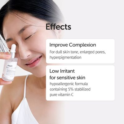 DearKlairs Freshly Juiced Vitamin Drop, 5 Hypoallergenic pure vitamin C serum, 1.18oz Ascorbic acid, antioxidant for face, korean skincare