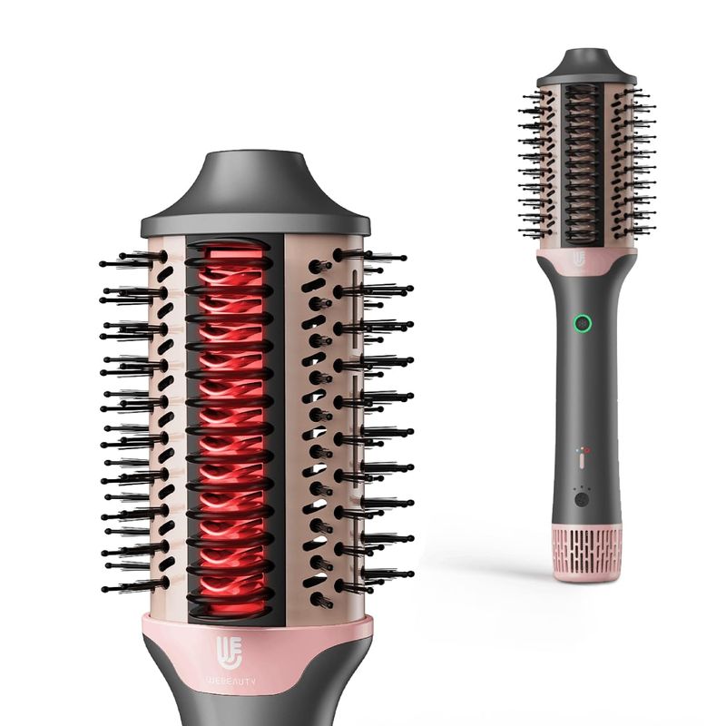 Blow Dryer Brush Hair Straightener High-Speed 2-in-1 Hair Styler One Step Hot Air Brush Hair Dryer Volumizer with Straightening Brush Comb for Silky Smooth 110000 RPM Black