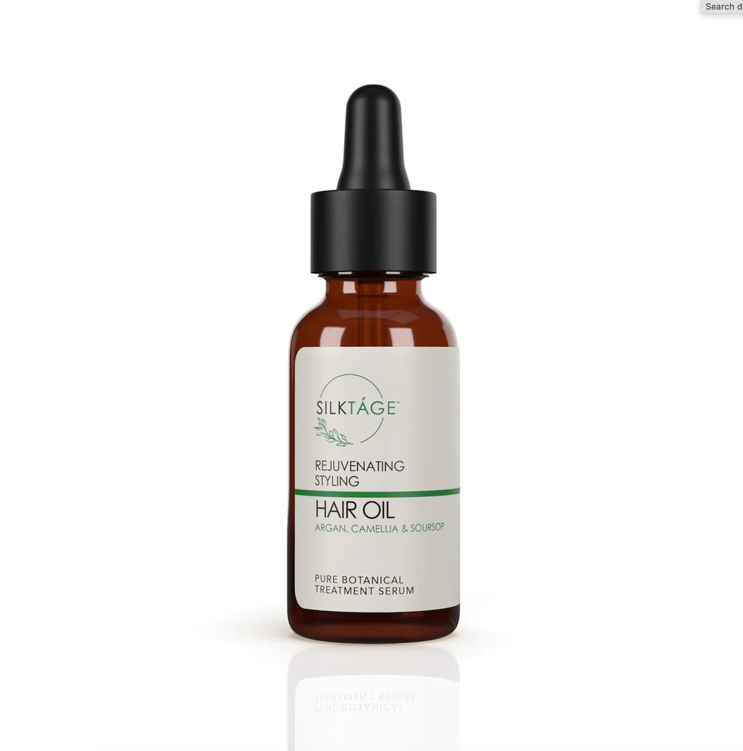 SILKTAGE Rejuvenating Styling 100 Pure Hair Oil with Organic Camellia and Argan Oil - Treatment to Nourish, Smooth, Shine, and Tame Dry, Damaged, Frizzy Hair 1.0 Fl Oz