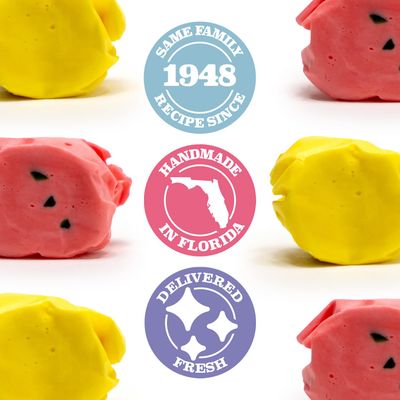 Taffy.com Salt Water Taffy Candy Duo Pack - Fresh Strawberry and Banana Bonanza
