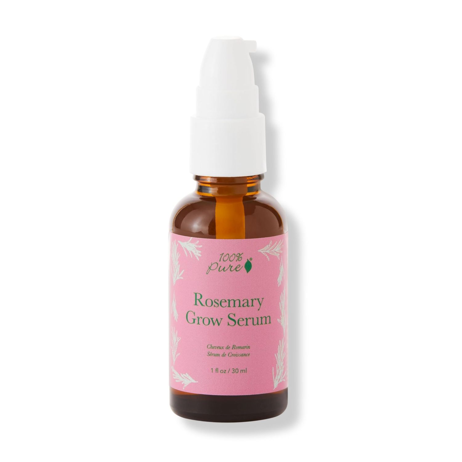 100 PURE Rosemary Oil Grow Hair Serum Stimulating Invigorating Regrowth Haircare for Thinning Hair Loss - Plant Essentials Thickening Tonic Dry Scalp Treatment for Women Men - Vegan - 1 Fl Oz