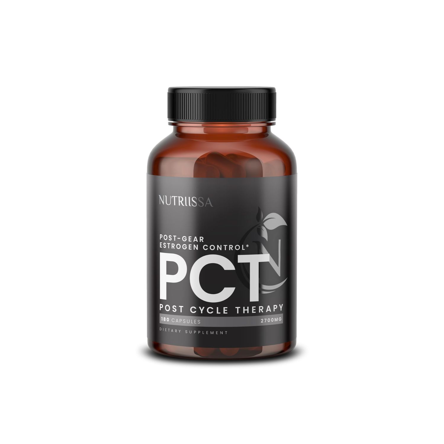 Nutriissa PCT - Premium Testosterone Support Estrogen Control - EPEB Certified for Purity Potency - 200:1 Tongkat Ali Fadogia Agrestis - Vegan, 180 Capsules
