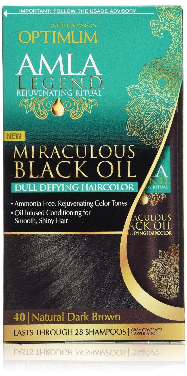 Optimum Care Amla Legend Miraculous Oil Dull Defying Hair Color, Natural Dark Brown