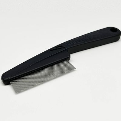 ELFSKIK Stainless Steel Fine Tooth Dandruff Comb, Professional Dandruff Remover, Multifunctional Hair Grooming Comb for Kids and Adults (Black)