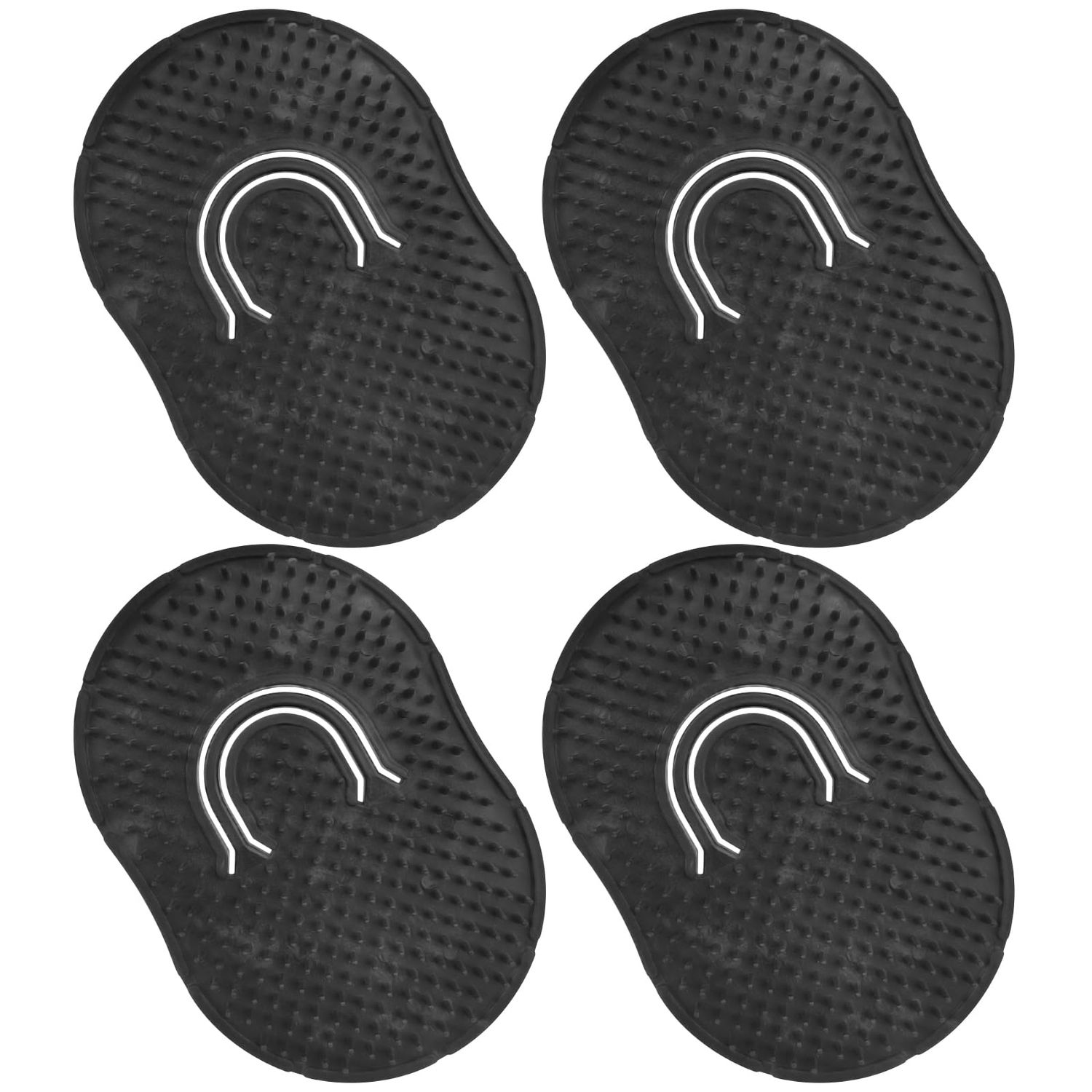 4-Pack Pocket Palm Combs - Versatile Shampoo and Massage Hair Brush Combs, Scalp Massager, Wave Brush for All Hair Types, Portable, Durable (Black)