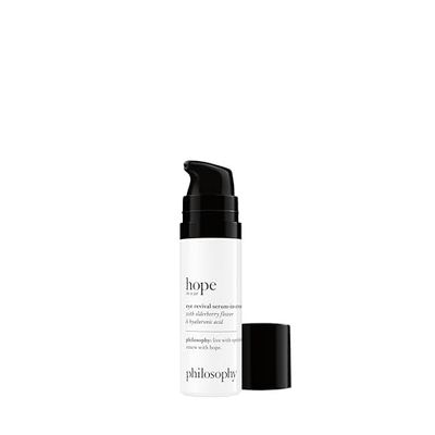 philosophy hope in a jar eye revival serum eye cream - with hyaluronic acid, elderberry extract tangerine peel extract- hydrates and reduces puffiness - 0.5 fl oz