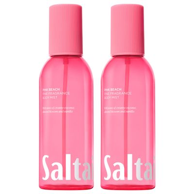 Saltair Body Mist 2 Pack - Fine Fragrance, Lightweight Body Spray Mist with Pink Beach Scent. Long Lasting Perfume Mist. 2x 8oz Bottles