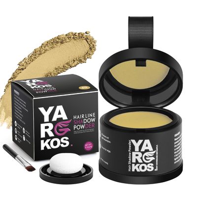 Yargkos Hairline Shadow Powder, Light Blonde, Root Touch Up Powder for Instantly Gray Hair Cover Up, Women Color Root Coverage for Thinning Grey, Mens Roots Concealer for Hair Loss Beard Line, 10