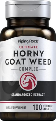 Piping Rock Horny Goat Weed Complex for Men 100 Capsules Ultimate Extract Supplement Vegetarian, Non-GMO, Gluten Free