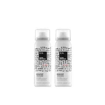 IGK Good Behavior Spirulina Protein Smoothing Travel Size Hairspray Keratin Like Treatment Hair Heat Protectant Spray Frizz Control Shine 2.4 Fl Oz (Pack of 2)