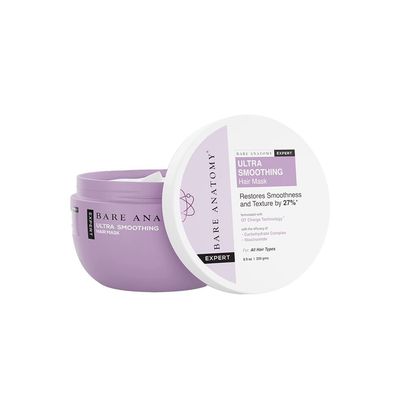 Bare Anatomy Ultra Smoothing Hair Mask Deep Conditioning with Carbohydrate Complex Niacinamide For Dry Frizzy Hair Sulphate Paraben Free For Women Men 250 Gm
