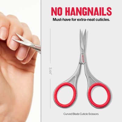 Revlon Nail Scissors, Curved Blade, Made with Stainless Steel