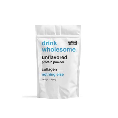 drink wholesome Unflavored Collagen Protein Powder for Sensitive Stomachs Gut Friendly Dairy Free No Artificial Sweeteners or Stevia Carnivore, Keto, Low Carb Paleo for Kids Seniors