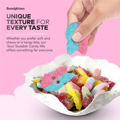 Swedish Candy Sour Pick Mix - Includes Bubs Skulls - 1LB Assorted Authentic Gummy Sweets from Sweden (1 Pounds)