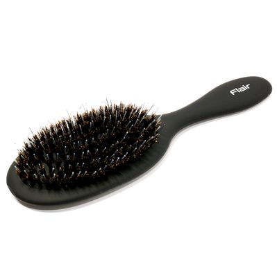 Flair Brush Medium BristleNylon Boar Hair Brush with Soft Touch Handle