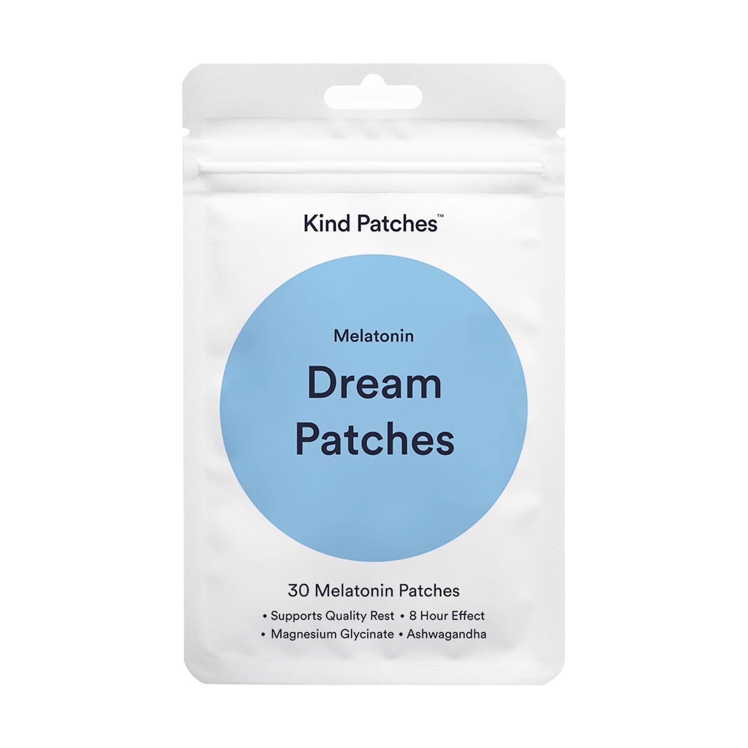Kind Patches Melatonin Dream Patches - Sleep Patches for Adults - Sleep Aid with Ashwagandha to Improve Rest Quality - Overnight Release - 30 Count