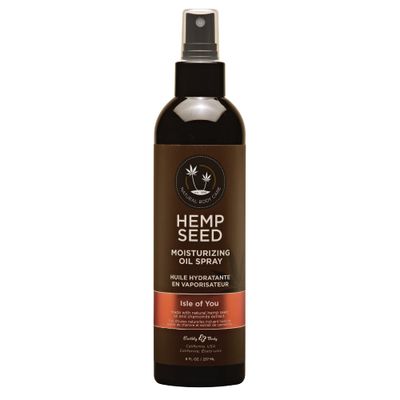 Earthly Body Hemp Seed Moisturizing Oil Spray, Isle of You - 8 oz - Smooth, Moisturize Protect Skin - With Vitamin E Hemp Seed, Coconut Avocado Oils - Vegan, Cruelty Free