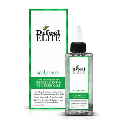 Difeel Elite Scalp Care with Peppermint Tea Tree Oil Hair Scalp Treatment for Dry, Flaky Scalp 3 oz. - Tea Tree Hair and Scalp Treatment with Peppermint