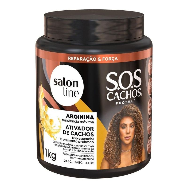 Ativador de Cachos S.O.S Cachos Reconstruo Arginina 1kg, Salon Line