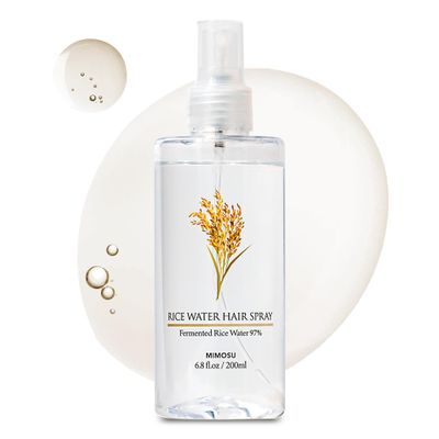 mimosu 97 Rice Water Hair Growth Spray - Fermented Rice Water Biotin Serum, PHA Toner, Korean hair care Formula, 6.8fl.oz