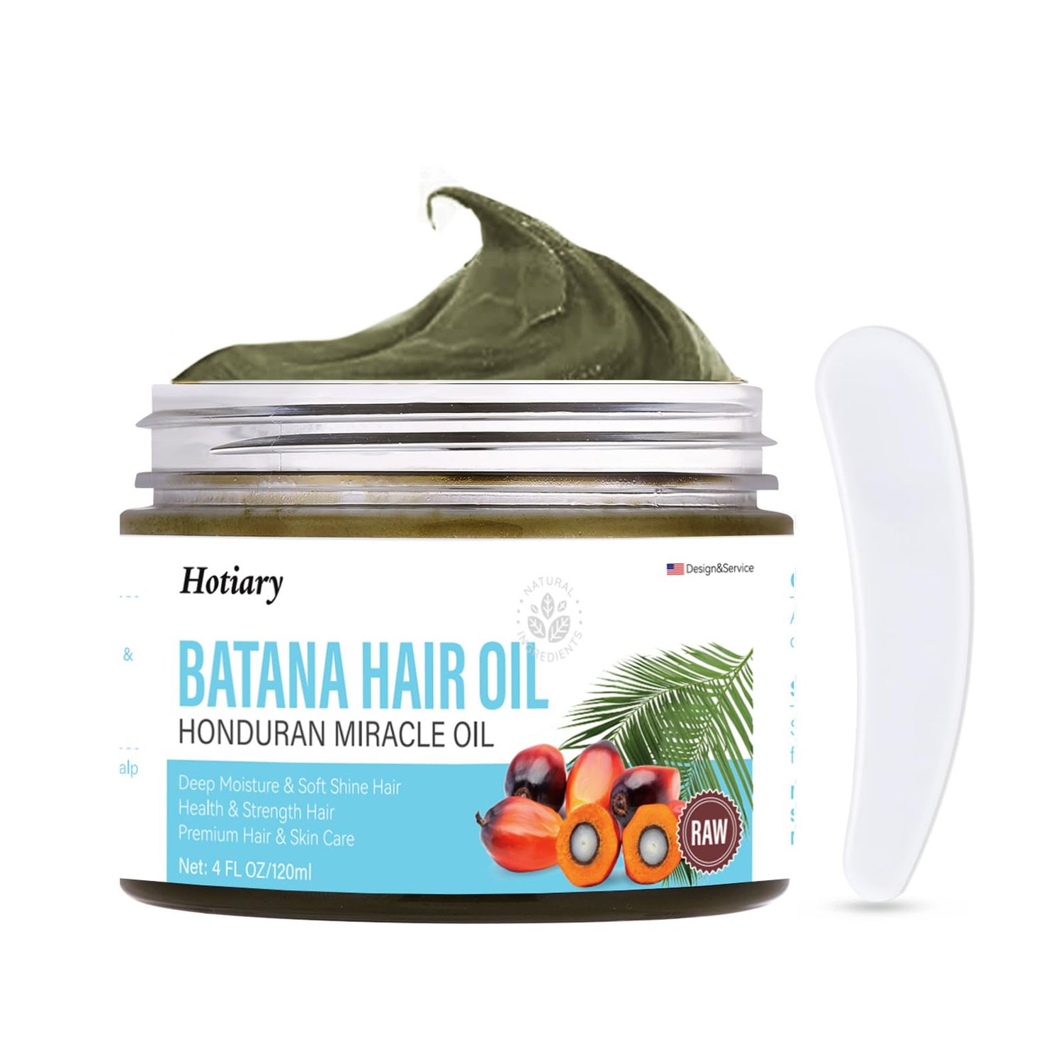 Naolve Batana Oil for Hair Growth, Unrefined Pure Raw Batana Oil from Honduras, Dr. Sebi Organic Hair Growth Oil Hair Masks, Promotes Hair Growth and Thickness 4 oz