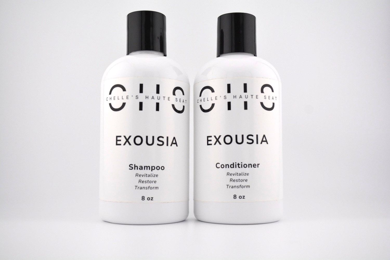 Chelle&#39;s Haute Seat Hair Growth Shampoo and Conditioner, Moisturizing, Plant-based, Cruelty free, Reduce Shedding, Strengthening, Harsh Chemical Free, Thicker, Fuller Hair, DHT Blocker