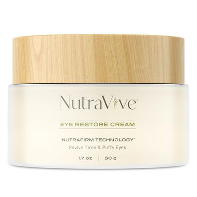 NutraVive Eye Restore Cream - Under Eye Cream For Puffiness And Bags Under Eyes, 1.7 Oz - Revive, Firm Lift Tired Eyes Reduce Fine Lines Wrinkles - Anti-Aging Collagen Boosting for Women
