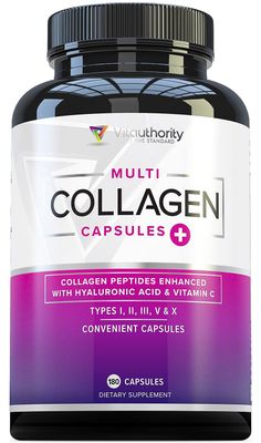 Multi Collagen Peptides Capsules for Women - Hydrolyzed Collagen for Women Pills with Types I II III V X Plus Vitamin C Hyaluronic Acid for Beautiful Hair Skin and Nails - 60 Servings
