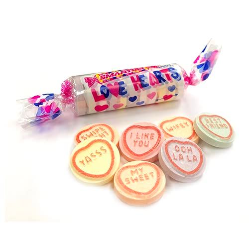 All City Candy Bulk Bag Valentines Love Heart Candy Rolls - 3 lb. Bag Approximately Wrapped 75 pieces