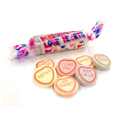 All City Candy Bulk Bag Valentines Love Heart Candy Rolls - 3 lb. Bag Approximately Wrapped 75 pieces