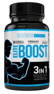 Maximum Slim Elite Boost 3 in 1 Formula Naturally Promotes Testosterone Libido, Energy,Muscle Mass Stamina, Powerful Ingredients Veggie Capsules