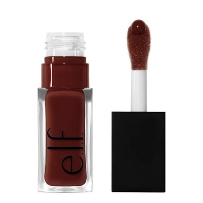 e.l.f. Glow Reviver Lip Oil, Nourishing Tinted Lip Oil For A High-shine Finish, Infused With Jojoba Oil, Vegan Cruelty-free, Hot As Fudge