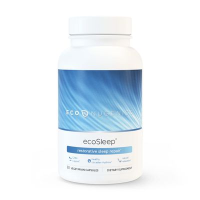 EcoNugenics - ecoSleep - 60 Capsules - Professionally Formulated to Support Healthy Circadian Rhythm Deep, Sleep - Safe, Natural Effective