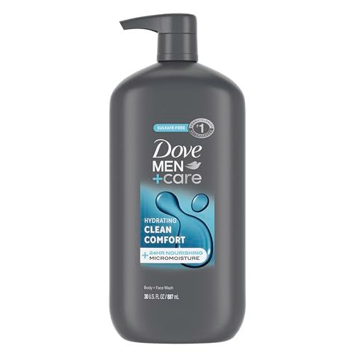 Dove MenCare Body and Face Wash Hydrating Clean Comfort Men&#39;s Body Wash with 24-Hour Nourishing Micromoisture Technology 30 oz