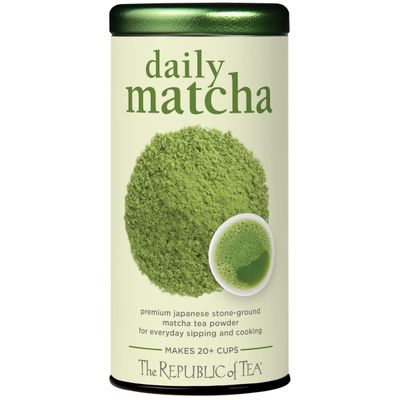 The Republic of Tea Japanese Daily Matcha Powder, 1.5 oz Tin Matcha Green Tea Makes 20 Cups